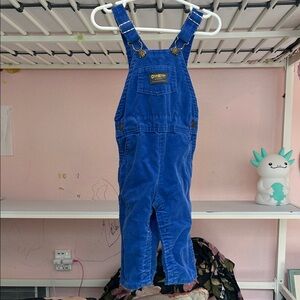 OshKosh B'gosh Royal Blue Corduroy Overalls Vintage